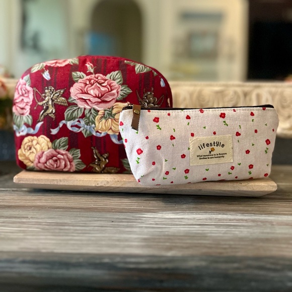 Travel Bag Set TecUnite Pen Case Pencil Bag Canvas Cosmetic Makeup Bag Lifestyle - Picture 2 of 15